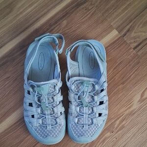 Lands End Light Blue Strappy Sandals